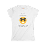 Yes I'm A Book Nerd Funny Emoji Women's Soft Tee