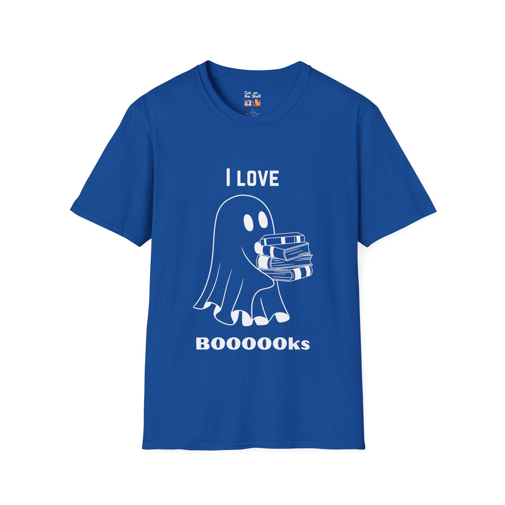 I Love Books Halloween Ghost Unisex Softstyle T-Shirt