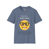 Yes I'm A Book Nerd Funny Emoji Unisex Softstyle T-Shirt