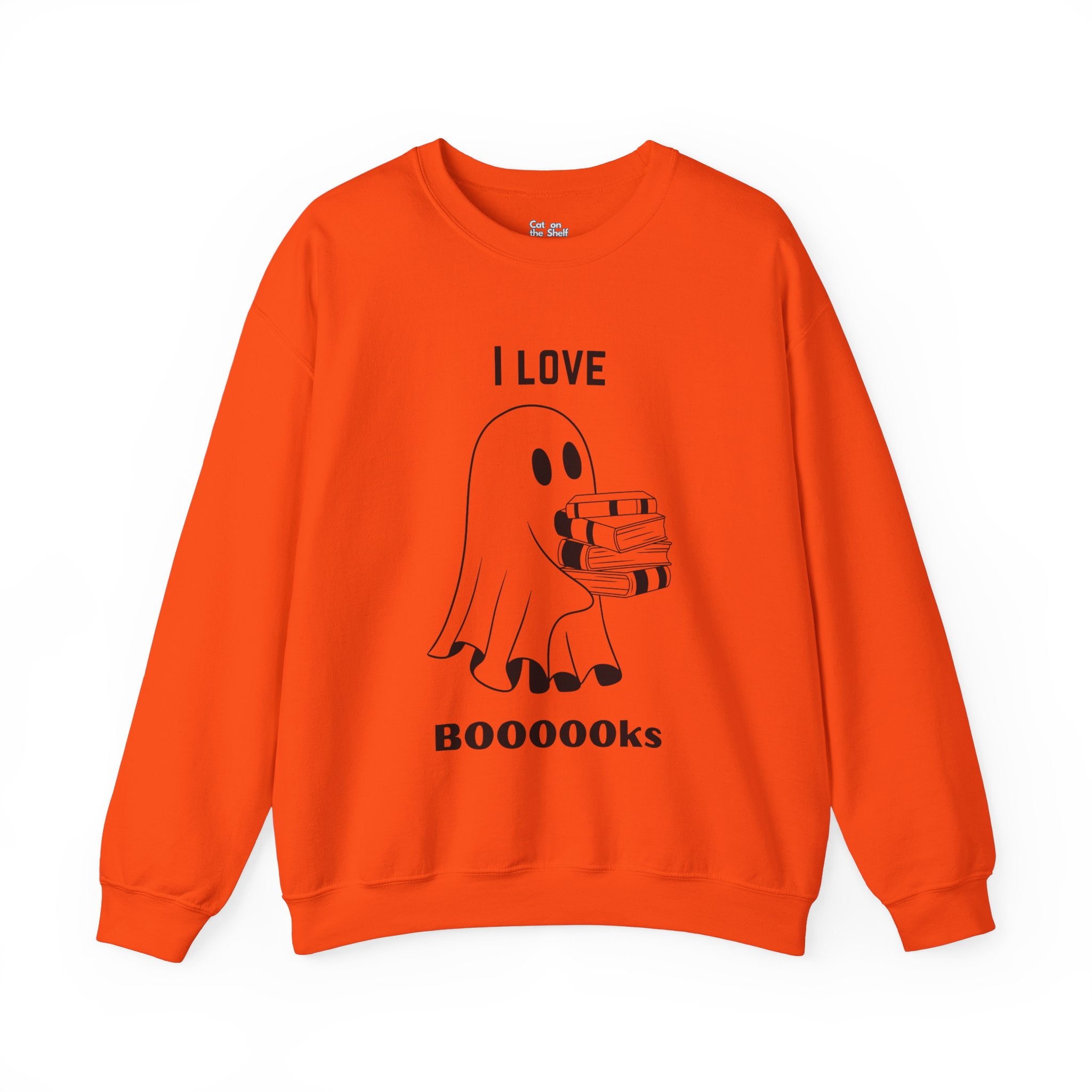 I Love Books Halloween Ghost Unisex Heavy Blend™ Crewneck Sweatshirt