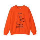 I Love Books Halloween Ghost Unisex Heavy Blend™ Crewneck Sweatshirt