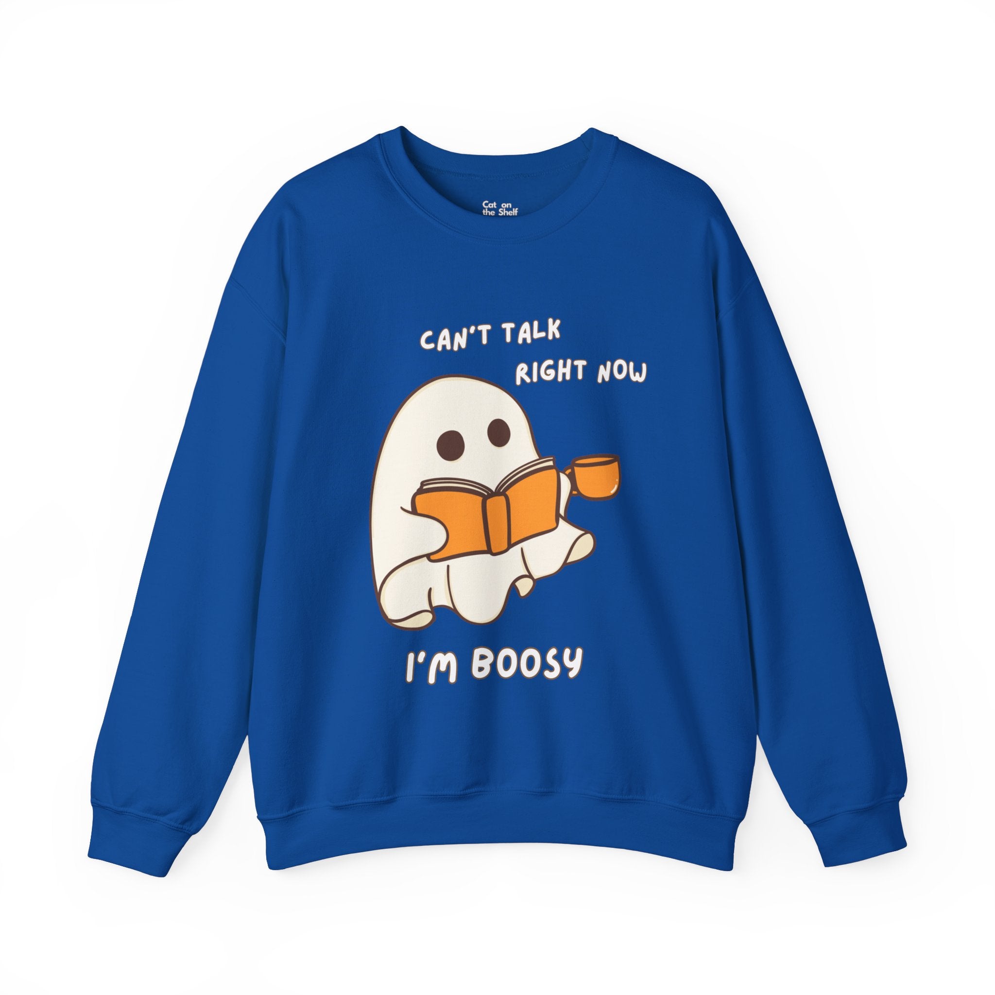 Can't Talk I'm Busy Cute Halloween Ghost Unisex Heavy Blend™ Crewneck Sweatshirt