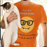 Yes I'm A Book Nerd Funny Emoji Unisex Softstyle T-Shirt